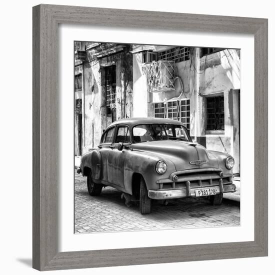 Cuba Fuerte Collection SQ BW - Chevrolet of Havana-Philippe Hugonnard-Framed Photographic Print