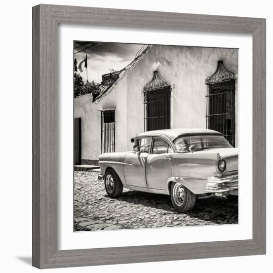 Cuba Fuerte Collection SQ BW - Classic American Car in Trinidad-Philippe Hugonnard-Framed Photographic Print