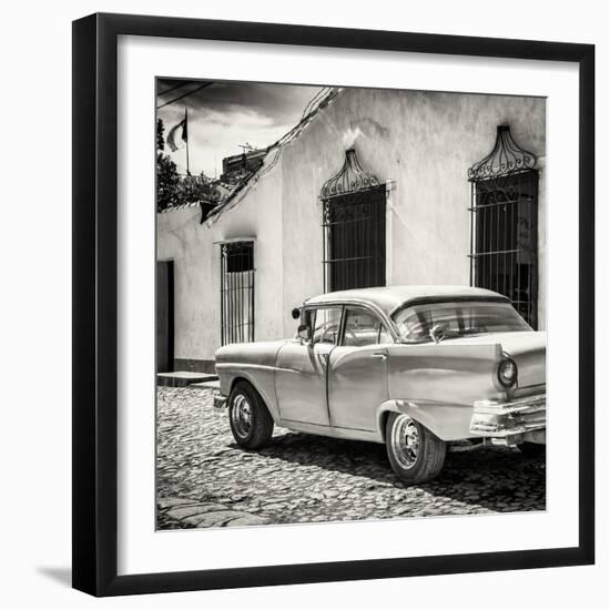 Cuba Fuerte Collection SQ BW - Classic American Car in Trinidad-Philippe Hugonnard-Framed Photographic Print