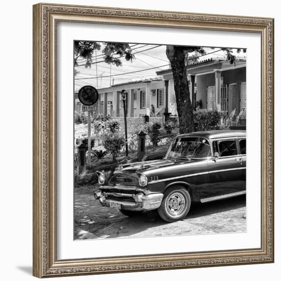 Cuba Fuerte Collection SQ BW - Classic Car in Vinales II-Philippe Hugonnard-Framed Photographic Print