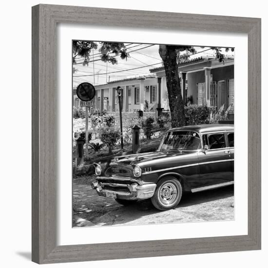 Cuba Fuerte Collection SQ BW - Classic Car in Vinales II-Philippe Hugonnard-Framed Photographic Print