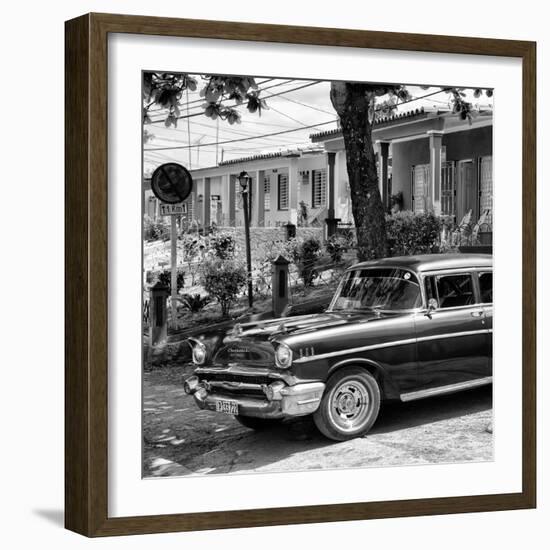 Cuba Fuerte Collection SQ BW - Classic Car in Vinales II-Philippe Hugonnard-Framed Photographic Print