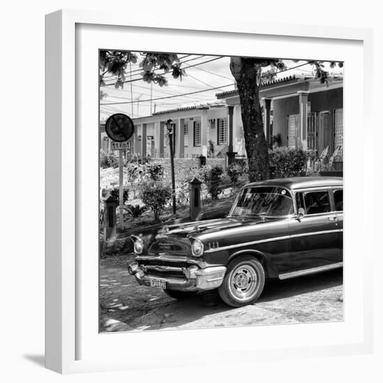 Cuba Fuerte Collection SQ BW - Classic Car in Vinales II-Philippe Hugonnard-Framed Photographic Print