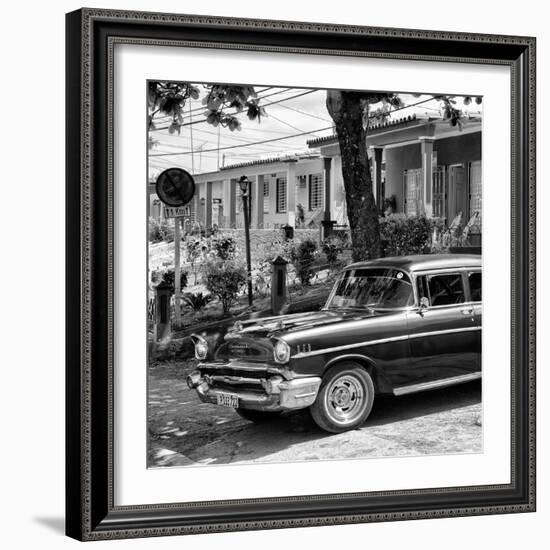 Cuba Fuerte Collection SQ BW - Classic Car in Vinales II-Philippe Hugonnard-Framed Photographic Print