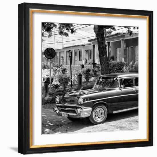 Cuba Fuerte Collection SQ BW - Classic Car in Vinales II-Philippe Hugonnard-Framed Photographic Print