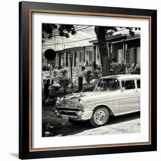 Cuba Fuerte Collection SQ BW - Classic Car in Vinales-Philippe Hugonnard-Framed Photographic Print