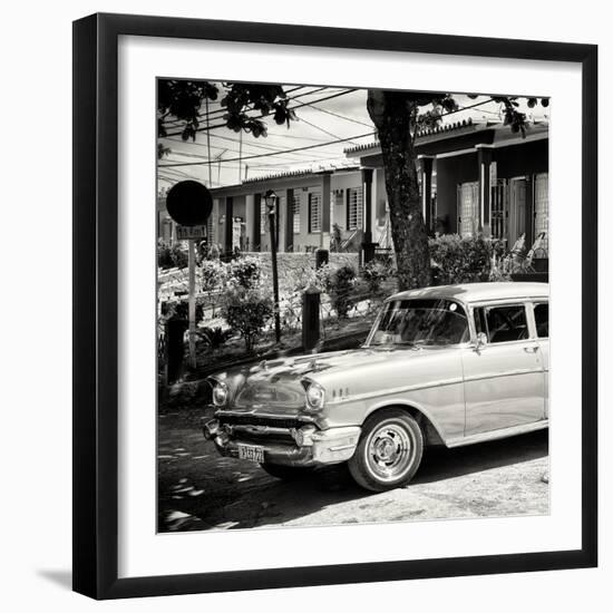 Cuba Fuerte Collection SQ BW - Classic Car in Vinales-Philippe Hugonnard-Framed Photographic Print