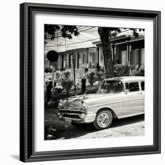 Cuba Fuerte Collection SQ BW - Classic Car in Vinales-Philippe Hugonnard-Framed Photographic Print