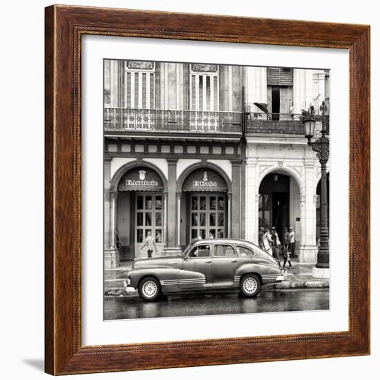Cuba Fuerte Collection SQ BW - Colorful Architecture and Classic Car-Philippe Hugonnard-Framed Photographic Print