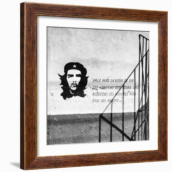 Cuba Fuerte Collection SQ BW - Cuban Facade-Philippe Hugonnard-Framed Photographic Print