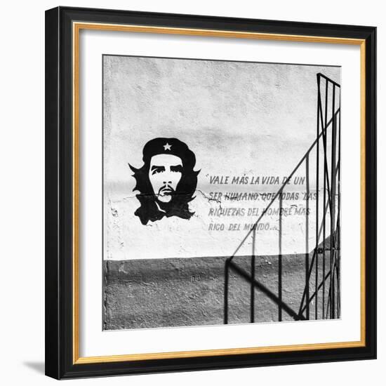 Cuba Fuerte Collection SQ BW - Cuban Facade-Philippe Hugonnard-Framed Photographic Print