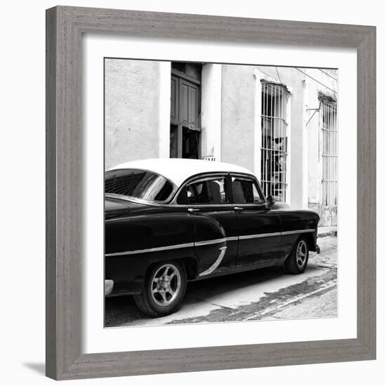 Cuba Fuerte Collection SQ BW - Cuban Taxi II-Philippe Hugonnard-Framed Photographic Print