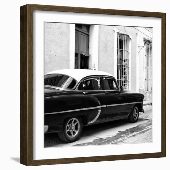 Cuba Fuerte Collection SQ BW - Cuban Taxi II-Philippe Hugonnard-Framed Photographic Print