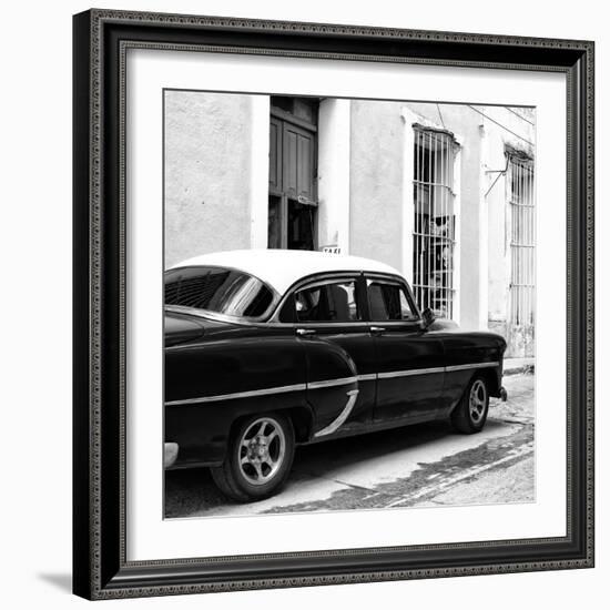 Cuba Fuerte Collection SQ BW - Cuban Taxi II-Philippe Hugonnard-Framed Photographic Print