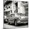 Cuba Fuerte Collection SQ BW - Cuban Taxi to Havana-Philippe Hugonnard-Mounted Photographic Print