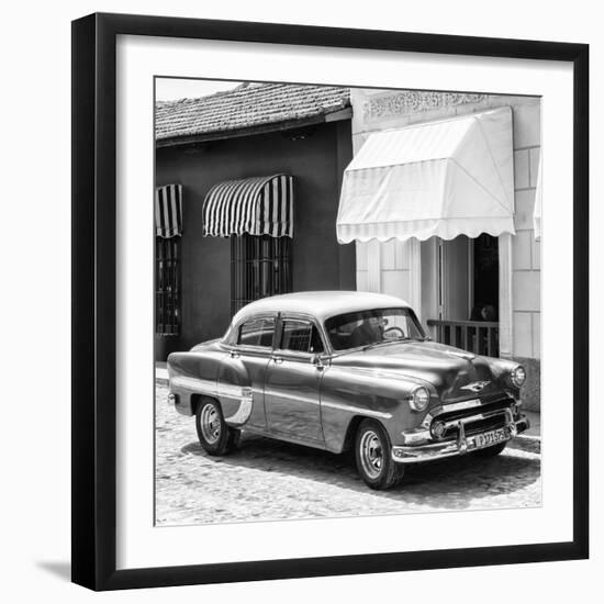 Cuba Fuerte Collection SQ BW - Cuban Taxi Trinidad II-Philippe Hugonnard-Framed Photographic Print