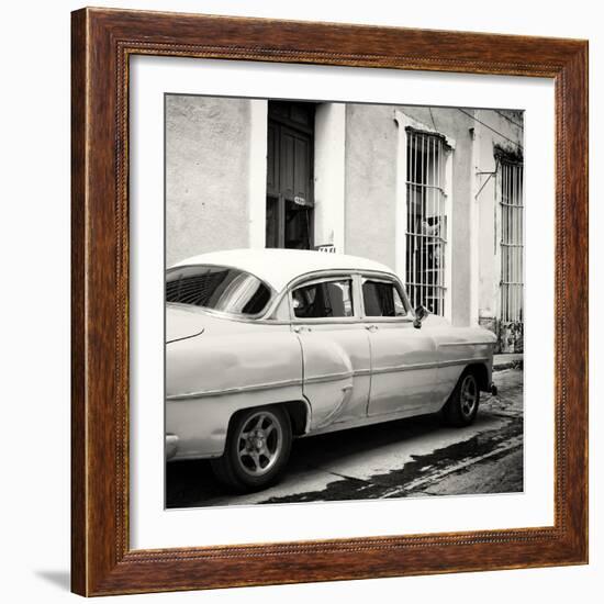 Cuba Fuerte Collection SQ BW - Cuban Taxi-Philippe Hugonnard-Framed Photographic Print