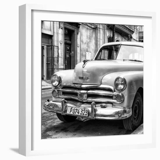 Cuba Fuerte Collection SQ BW - Dodge Classic Car-Philippe Hugonnard-Framed Photographic Print