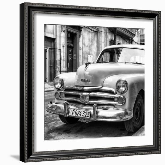 Cuba Fuerte Collection SQ BW - Dodge Classic Car-Philippe Hugonnard-Framed Photographic Print