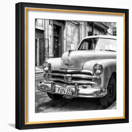 Cuba Fuerte Collection SQ BW - Dodge Classic Car-Philippe Hugonnard-Framed Photographic Print