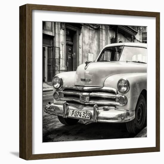 Cuba Fuerte Collection SQ BW - Dodge Classic Car-Philippe Hugonnard-Framed Photographic Print