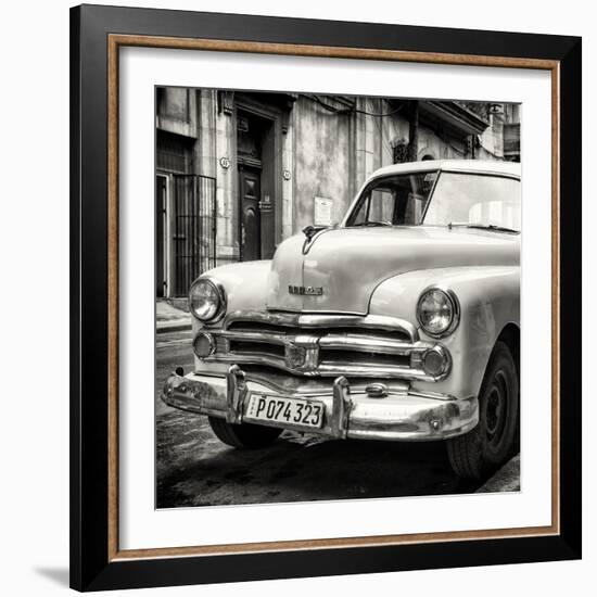 Cuba Fuerte Collection SQ BW - Dodge Classic Car-Philippe Hugonnard-Framed Photographic Print