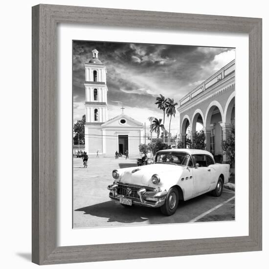 Cuba Fuerte Collection SQ BW - Main square of Santa Clara II-Philippe Hugonnard-Framed Photographic Print