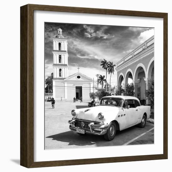 Cuba Fuerte Collection SQ BW - Main square of Santa Clara II-Philippe Hugonnard-Framed Photographic Print