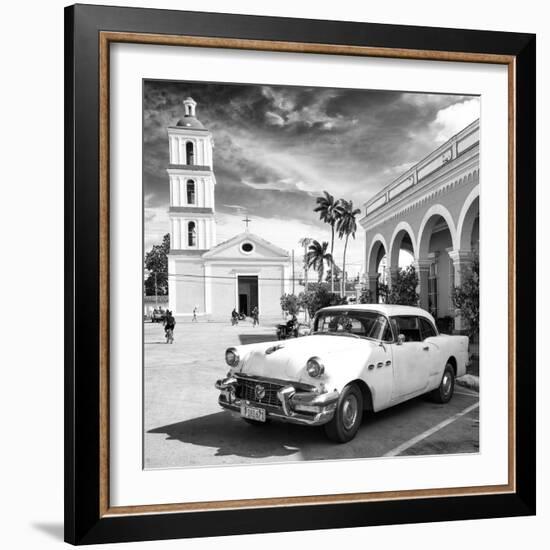 Cuba Fuerte Collection SQ BW - Main square of Santa Clara II-Philippe Hugonnard-Framed Photographic Print