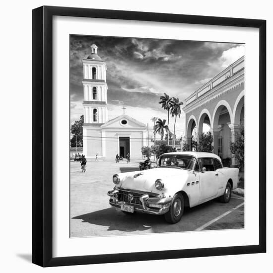 Cuba Fuerte Collection SQ BW - Main square of Santa Clara II-Philippe Hugonnard-Framed Photographic Print