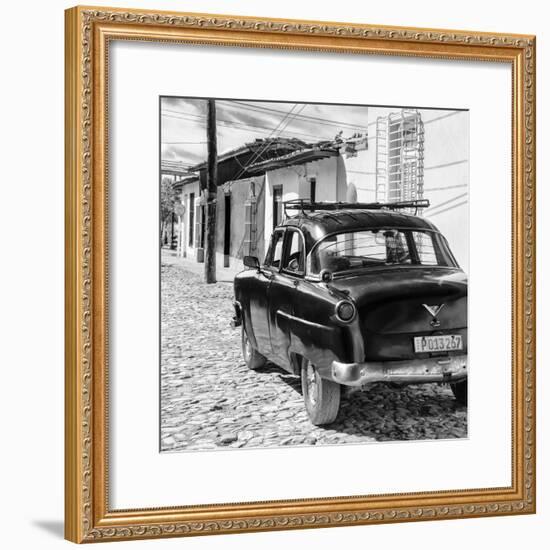Cuba Fuerte Collection SQ BW - Old Car in Trinidad II-Philippe Hugonnard-Framed Photographic Print