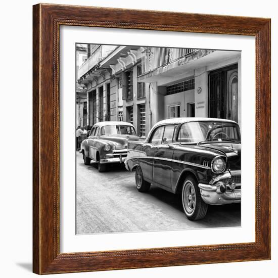 Cuba Fuerte Collection SQ BW - Old Cars Chevrolet-Philippe Hugonnard-Framed Photographic Print