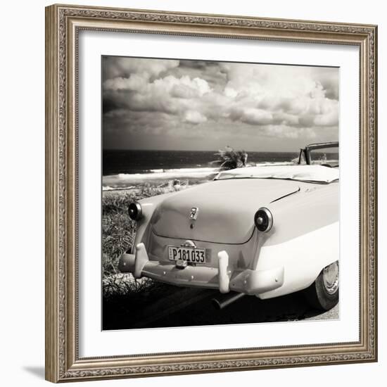 Cuba Fuerte Collection SQ BW - Old Classic Car Cabriolet-Philippe Hugonnard-Framed Photographic Print