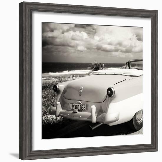 Cuba Fuerte Collection SQ BW - Old Classic Car Cabriolet-Philippe Hugonnard-Framed Photographic Print