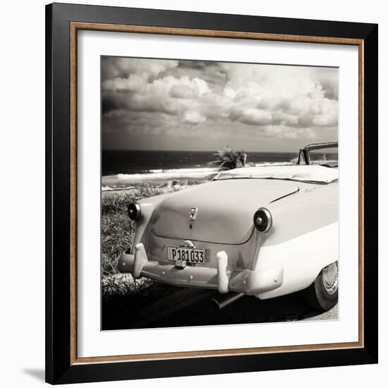 Cuba Fuerte Collection SQ BW - Old Classic Car Cabriolet-Philippe Hugonnard-Framed Photographic Print