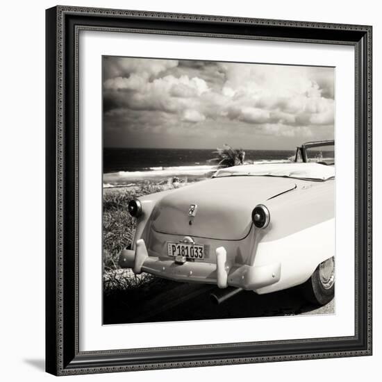 Cuba Fuerte Collection SQ BW - Old Classic Car Cabriolet-Philippe Hugonnard-Framed Photographic Print