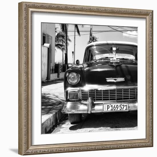 Cuba Fuerte Collection SQ BW - Old Classic Chevrolet-Philippe Hugonnard-Framed Photographic Print