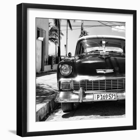 Cuba Fuerte Collection SQ BW - Old Classic Chevrolet-Philippe Hugonnard-Framed Photographic Print