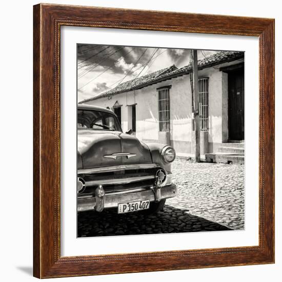 Cuba Fuerte Collection SQ BW - Old Cuban Chevy III-Philippe Hugonnard-Framed Photographic Print