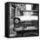 Cuba Fuerte Collection SQ BW - Old Ford Car II-Philippe Hugonnard-Framed Stretched Canvas