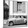 Cuba Fuerte Collection SQ BW - Old Taxi II-Philippe Hugonnard-Mounted Photographic Print