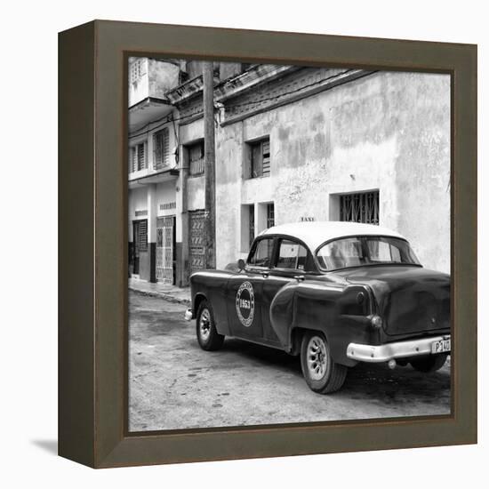 Cuba Fuerte Collection SQ BW - Old Taxi Pontiac 1953-Philippe Hugonnard-Framed Stretched Canvas