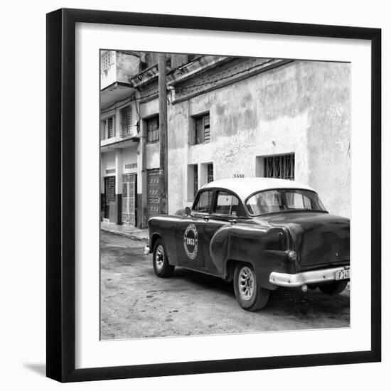 Cuba Fuerte Collection SQ BW - Old Taxi Pontiac 1953-Philippe Hugonnard-Framed Photographic Print