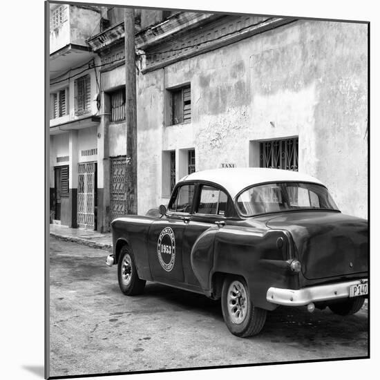 Cuba Fuerte Collection SQ BW - Old Taxi Pontiac 1953-Philippe Hugonnard-Mounted Photographic Print