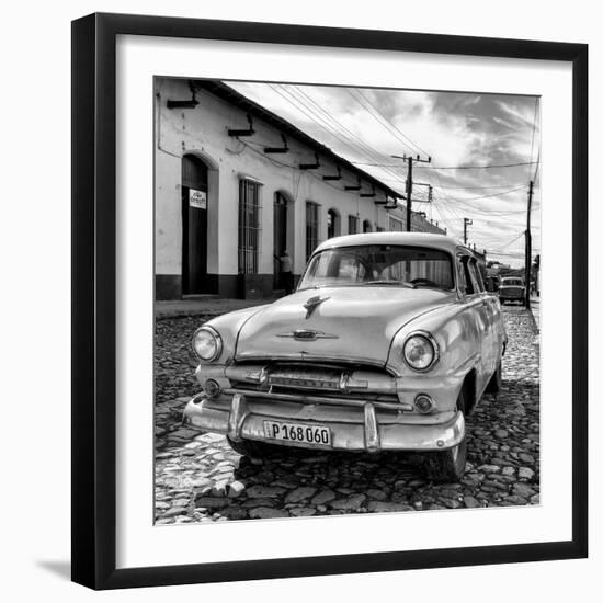 Cuba Fuerte Collection SQ BW - Plymouth Classic Car II-Philippe Hugonnard-Framed Photographic Print