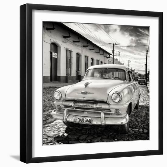 Cuba Fuerte Collection SQ BW - Plymouth Classic Car-Philippe Hugonnard-Framed Photographic Print