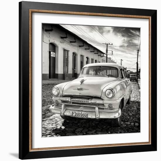 Cuba Fuerte Collection SQ BW - Plymouth Classic Car-Philippe Hugonnard-Framed Photographic Print