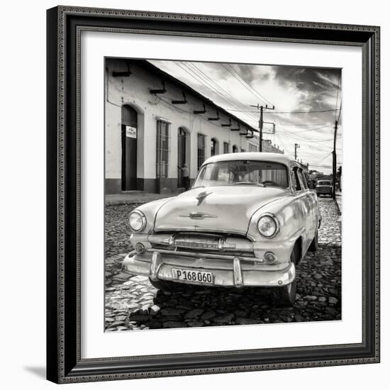 Cuba Fuerte Collection SQ BW - Plymouth Classic Car-Philippe Hugonnard-Framed Photographic Print