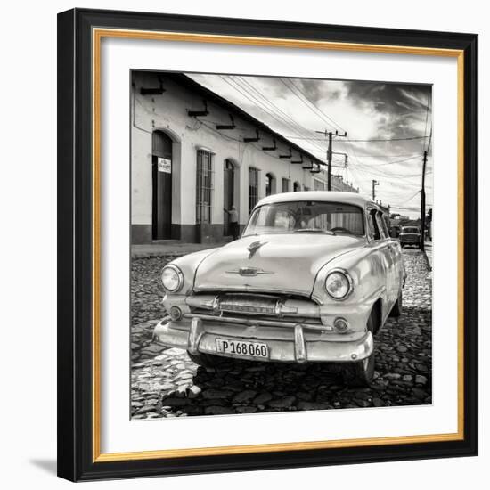 Cuba Fuerte Collection SQ BW - Plymouth Classic Car-Philippe Hugonnard-Framed Photographic Print