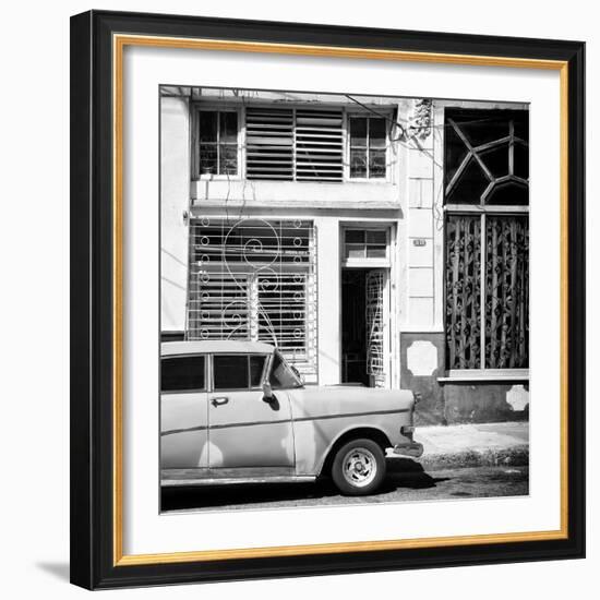 Cuba Fuerte Collection SQ BW - Retro Car-Philippe Hugonnard-Framed Photographic Print